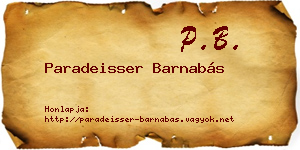 Paradeisser Barnabás névjegykártya